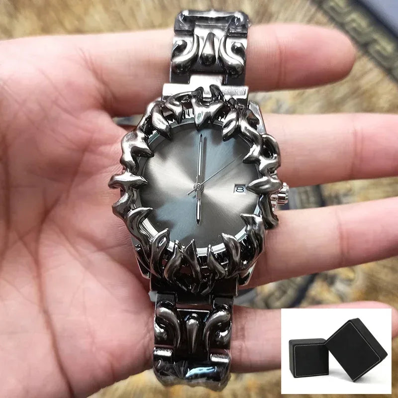 Classic Retro Claw Style Y2K Watch for Men | Alien Advanced Ins Niche Design | Cool European & American Fashion Iced Out Watch | Caratix - CaratixJewelry